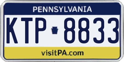 PA license plate KTP8833