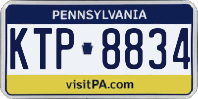 PA license plate KTP8834