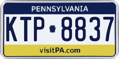 PA license plate KTP8837