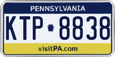 PA license plate KTP8838