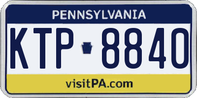 PA license plate KTP8840