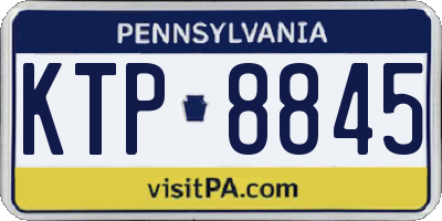 PA license plate KTP8845