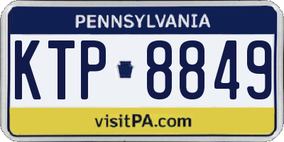 PA license plate KTP8849