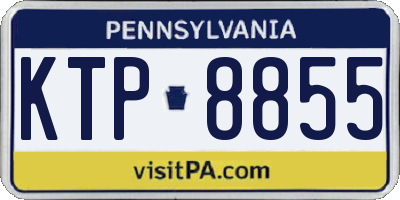 PA license plate KTP8855