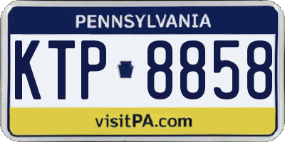 PA license plate KTP8858