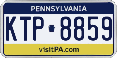 PA license plate KTP8859