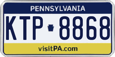 PA license plate KTP8868