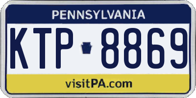 PA license plate KTP8869