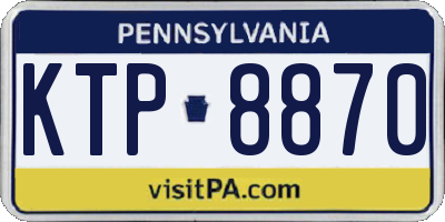 PA license plate KTP8870