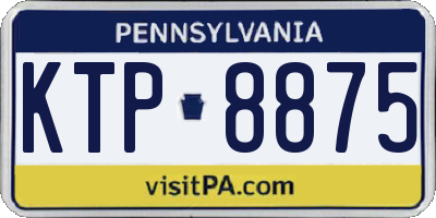 PA license plate KTP8875