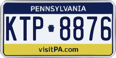 PA license plate KTP8876