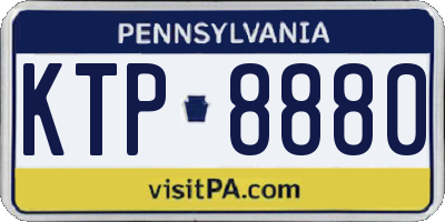PA license plate KTP8880