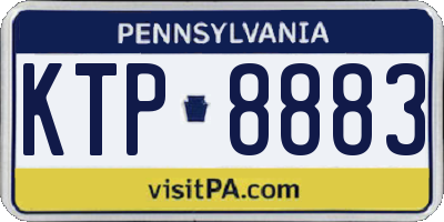 PA license plate KTP8883