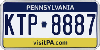 PA license plate KTP8887