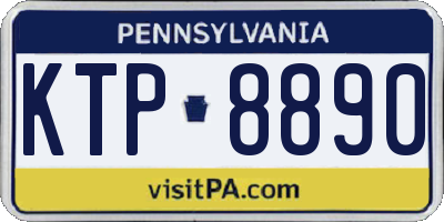 PA license plate KTP8890