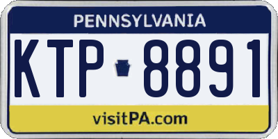 PA license plate KTP8891