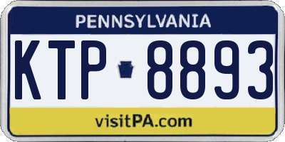 PA license plate KTP8893