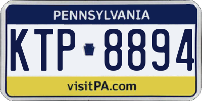PA license plate KTP8894