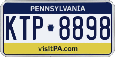 PA license plate KTP8898