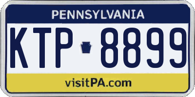 PA license plate KTP8899