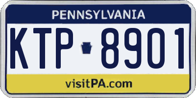 PA license plate KTP8901
