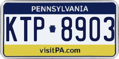 PA license plate KTP8903