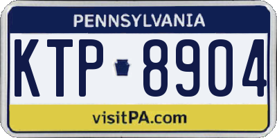 PA license plate KTP8904