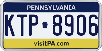 PA license plate KTP8906