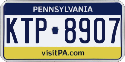 PA license plate KTP8907