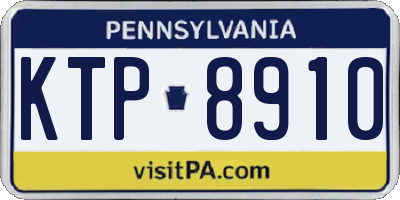 PA license plate KTP8910