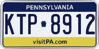 PA license plate KTP8912