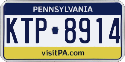 PA license plate KTP8914