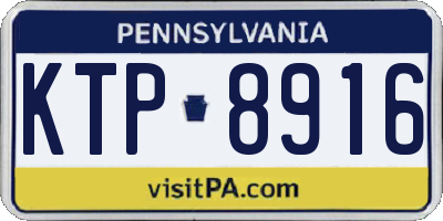 PA license plate KTP8916