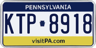 PA license plate KTP8918