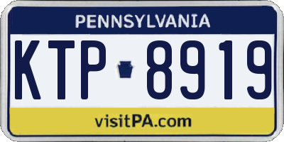 PA license plate KTP8919