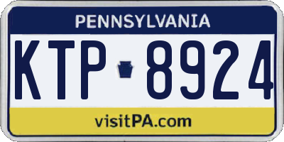 PA license plate KTP8924