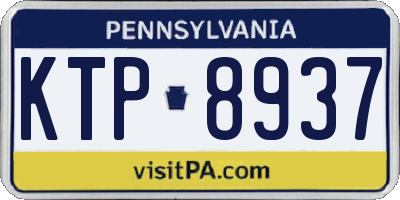PA license plate KTP8937