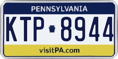 PA license plate KTP8944