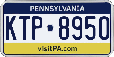 PA license plate KTP8950