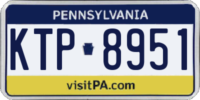 PA license plate KTP8951