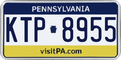 PA license plate KTP8955
