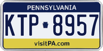 PA license plate KTP8957