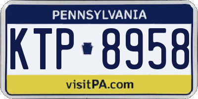 PA license plate KTP8958
