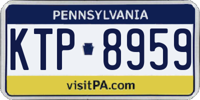 PA license plate KTP8959