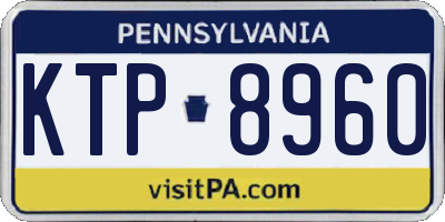 PA license plate KTP8960