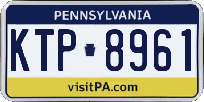 PA license plate KTP8961