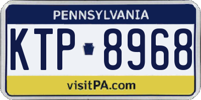 PA license plate KTP8968