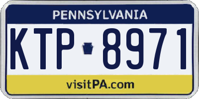 PA license plate KTP8971