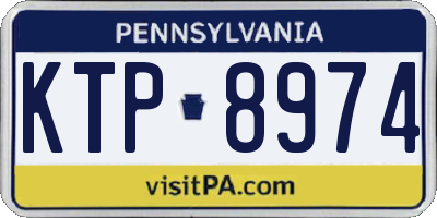 PA license plate KTP8974