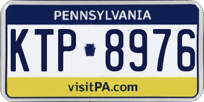 PA license plate KTP8976